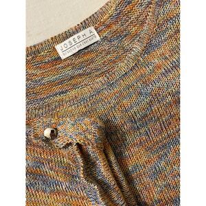 Joseph A.‎ Womens Large Knit Tunic Top Multicolor Roll Tab Sleeve Casual